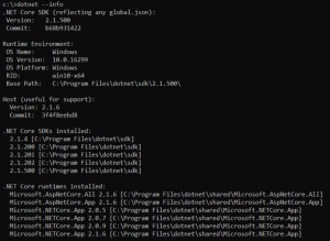 How to check which version of .Net Core you have installed. | Chris Green